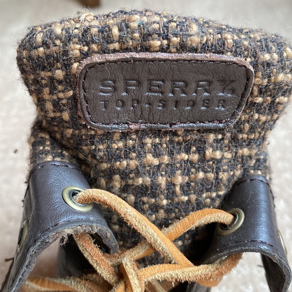 Sperry Top Sider Plaid Leather High Top Shoes - Picture 6 of 10